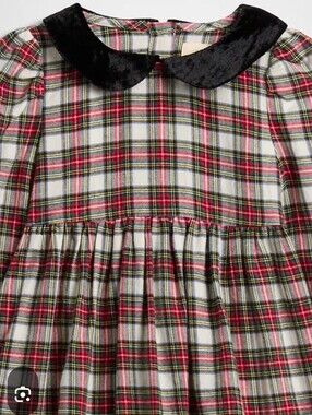 Gently pre-loved Classic BABY GAP Plaid Flannel Dress size 12- 18 months